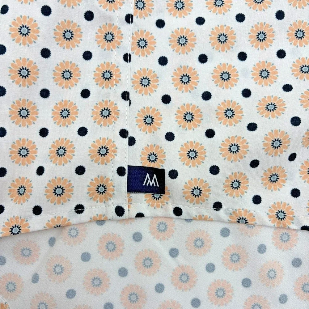 Mizzen + Main Leeward Mens XL Trim Short Sleeve Print Button Down Shirt